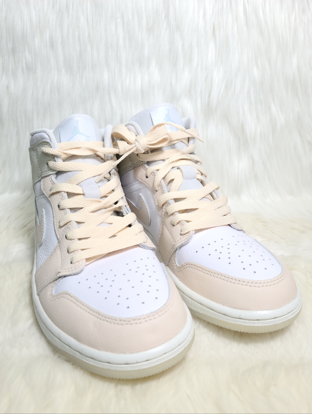 Nike Air Jordan 1 Mid SE White Sea Glass Pink Women 9 Men 7.5 NEW